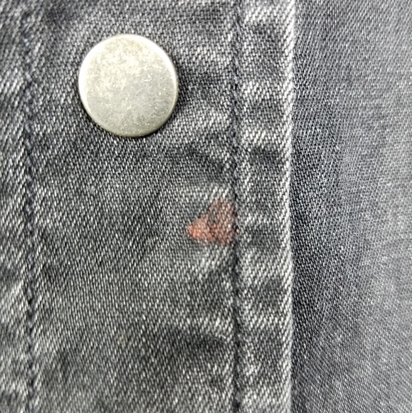 Madewell charcoal grey Western snap button shirt - Picture 6 of 6